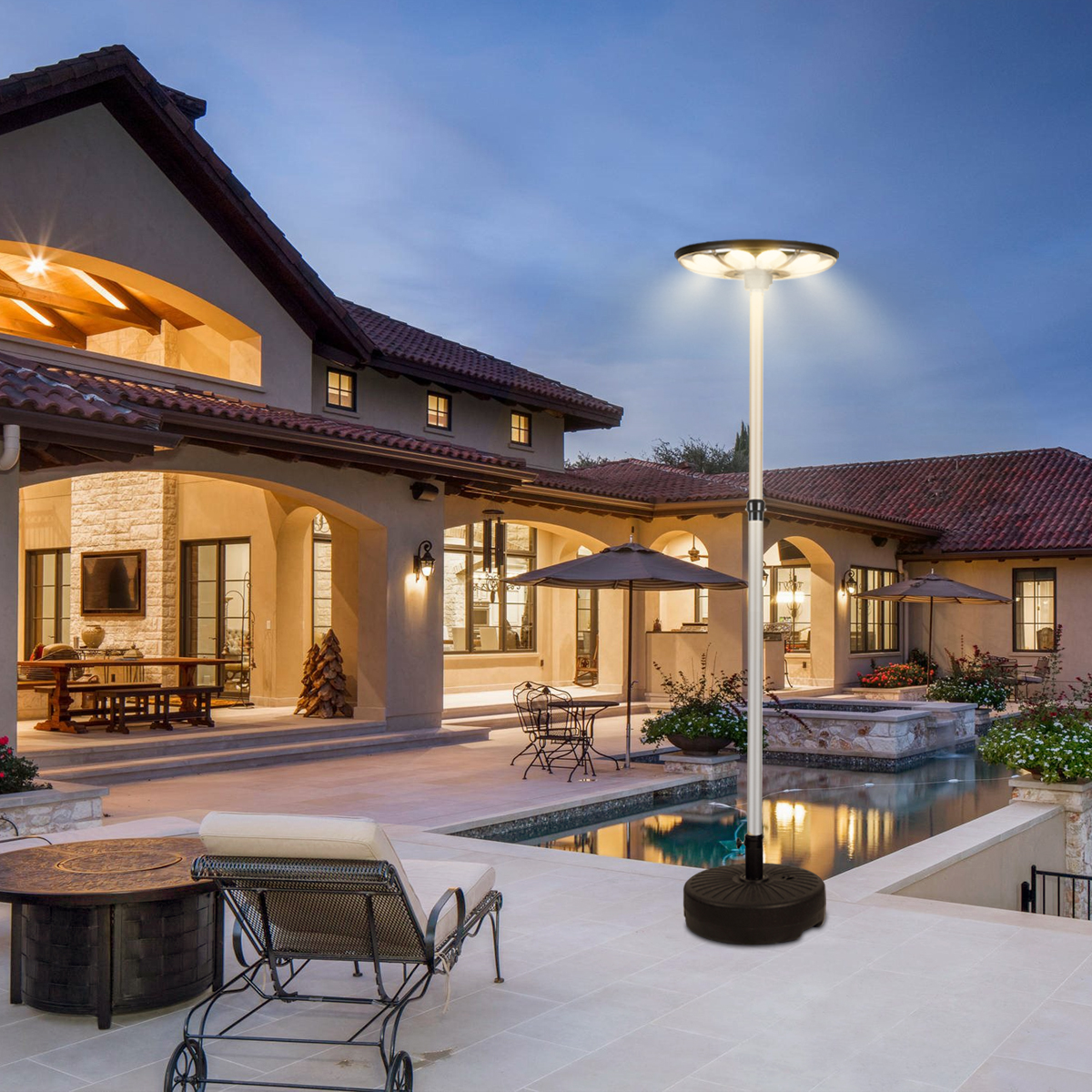 Solar Powered and Rechargeable Protable Floor Lamps