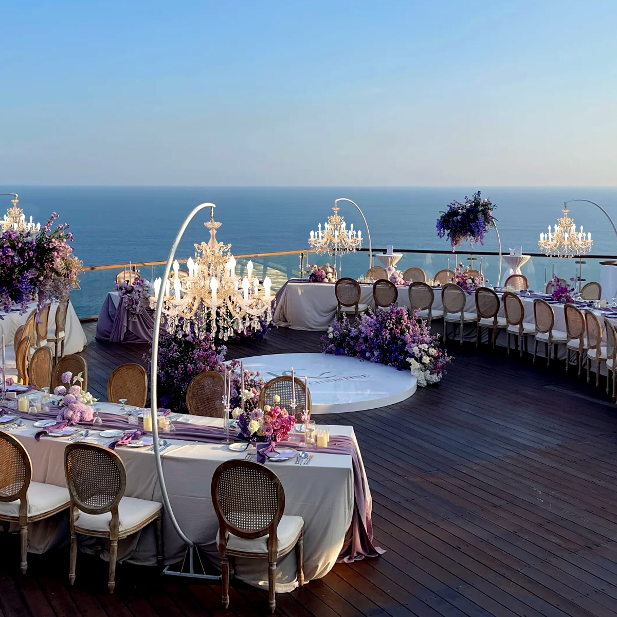 Outdoor Standing Crystal Chandeliers